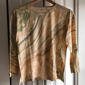 Nice Things Paloma S marbled wool blend top, size M.